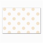 Polka Dots - Champagne Orange on White Postcards 5  x 7  (Pkg of 10)