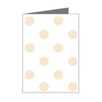 Polka Dots - Champagne Orange on White Mini Greeting Card