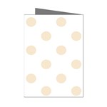Polka Dots - Champagne Orange on White Mini Greeting Cards (Pkg of 8)