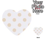 Polka Dots - Champagne Orange on White Multi-purpose Cards (Heart)
