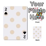 Polka Dots - Champagne Orange on White Playing Cards 54 Designs