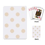 Polka Dots - Champagne Orange on White Playing Cards Single Design