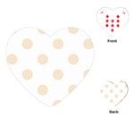 Polka Dots - Champagne Orange on White Playing Cards (Heart)