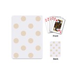 Polka Dots - Champagne Orange on White Playing Cards (Mini)