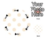 Polka Dots - Champagne Orange on White Playing Cards 54 (Round)