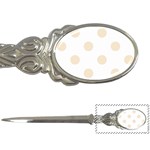 Polka Dots - Champagne Orange on White Letter Opener
