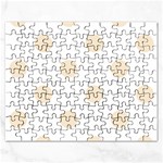 Polka Dots - Champagne Orange on White Jigsaw Puzzle (Rectangular)