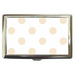 Polka Dots - Champagne Orange on White Cigarette Money Case