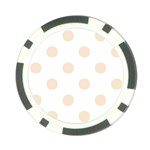 Polka Dots - Champagne Orange on White Poker Chip Card Guard (10 pack)