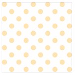 Polka Dots - Peach Orange on White Large Satin Scarf (Square)