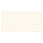 Polka Dots - Peach Orange on White Satin Shawl