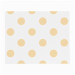 Polka Dots - Peach Orange on White Small Glasses Cloth
