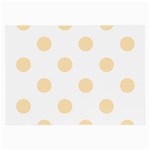 Polka Dots - Peach Orange on White Large Glasses Cloth