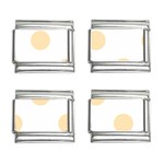 Polka Dots - Peach Orange on White 9mm Italian Charm (4 pack)