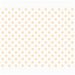 Polka Dots - Peach Orange on White Collage 11  x 14 