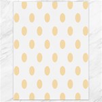 Polka Dots - Peach Orange on White Canvas 18  x 24 