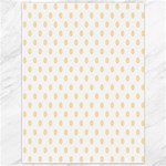 Polka Dots - Peach Orange on White Canvas 36  x 48 