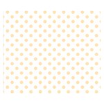 Polka Dots - Peach Orange on White Double Sided Flano Blanket (Small)