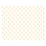 Polka Dots - Peach Orange on White Double Sided Flano Blanket (Large)