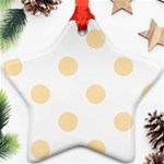 Polka Dots - Peach Orange on White Ornament (Star)