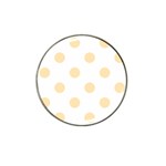 Polka Dots - Peach Orange on White Hat Clip Ball Marker