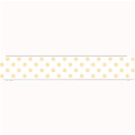 Polka Dots - Peach Orange on White Small Bar Mat
