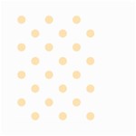 Polka Dots - Peach Orange on White Small Garden Flag (Two Sides)