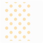 Polka Dots - Peach Orange on White Large Garden Flag (Two Sides)