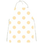 Polka Dots - Peach Orange on White Full Print Apron