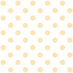 Polka Dots - Peach Orange on White ScrapBook Page 12  x 12 