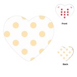 Polka Dots - Peach Orange on White Playing Cards (Heart)