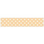 Polka Dots - White on Sunset Orange Flano Scarf (Small)