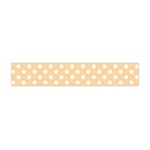 Polka Dots - White on Sunset Orange Flano Scarf (Mini)