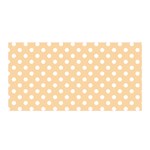 Polka Dots - White on Sunset Orange Satin Wrap