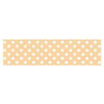 Polka Dots - White on Sunset Orange Satin Scarf (Oblong)
