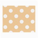 Polka Dots - White on Sunset Orange Small Glasses Cloth