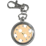 Polka Dots - White on Sunset Orange Key Chain Watch