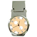 Polka Dots - White on Sunset Orange Money Clip Watch