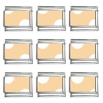 Polka Dots - White on Sunset Orange 9mm Italian Charm (9 pack)