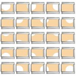 Polka Dots - White on Sunset Orange 9mm Italian Charm (25 pack)