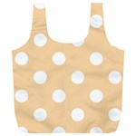 Polka Dots - White on Sunset Orange Full Print Recycle Bag (XL)