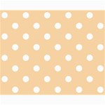Polka Dots - White on Sunset Orange Collage 8  x 10 