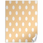 Polka Dots - White on Sunset Orange Canvas 12  x 16 