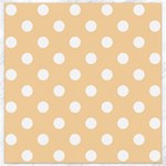Polka Dots - White on Sunset Orange Canvas 16  x 16 
