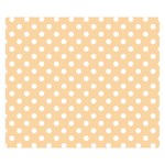 Polka Dots - White on Sunset Orange Double Sided Flano Blanket (Small)