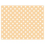 Polka Dots - White on Sunset Orange Double Sided Flano Blanket (Medium)