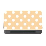 Polka Dots - White on Sunset Orange Memory Card Reader with CF