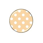 Polka Dots - White on Sunset Orange Hat Clip Ball Marker (10 pack)
