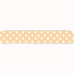 Polka Dots - White on Sunset Orange Small Bar Mat