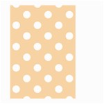 Polka Dots - White on Sunset Orange Large Garden Flag (Two Sides)